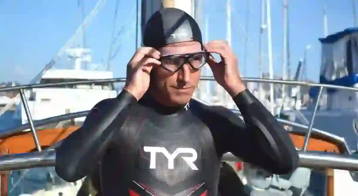 Ben Lecomte is attempting to be the first person to swim the Pacific Ocean