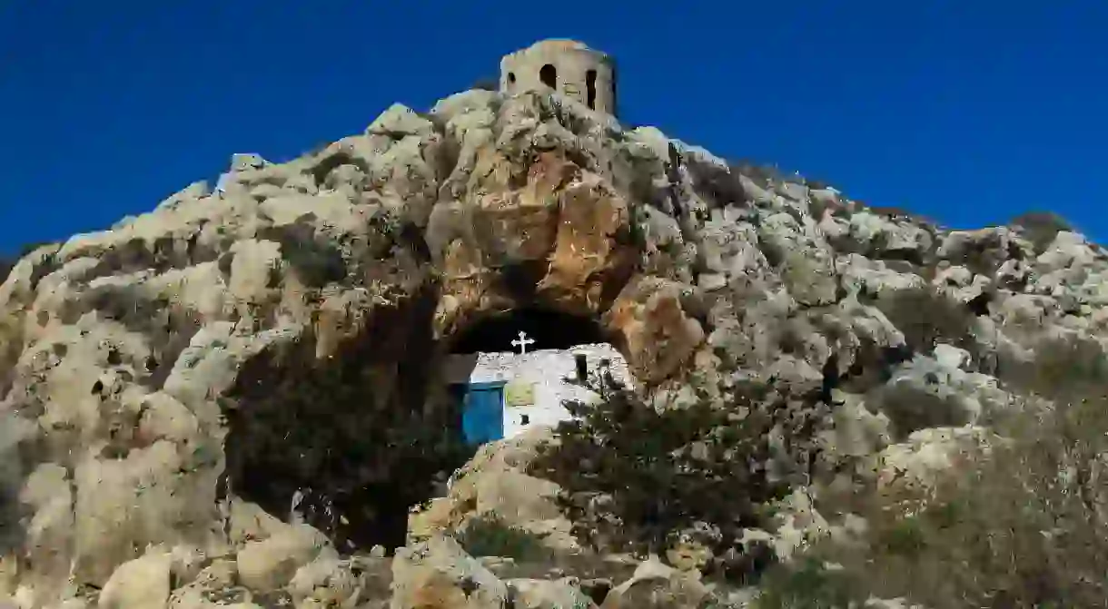 The hidden cave church of Ayioi Saranta in the Protaras rocks