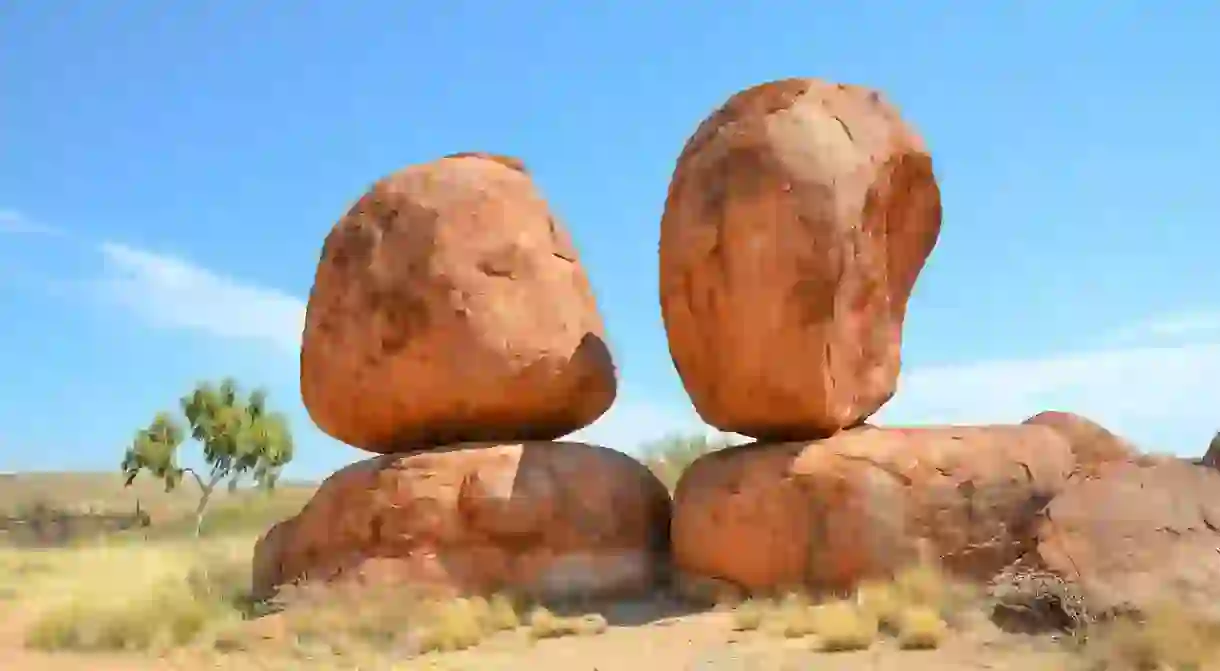 Balancing boulders at Devils Marbles