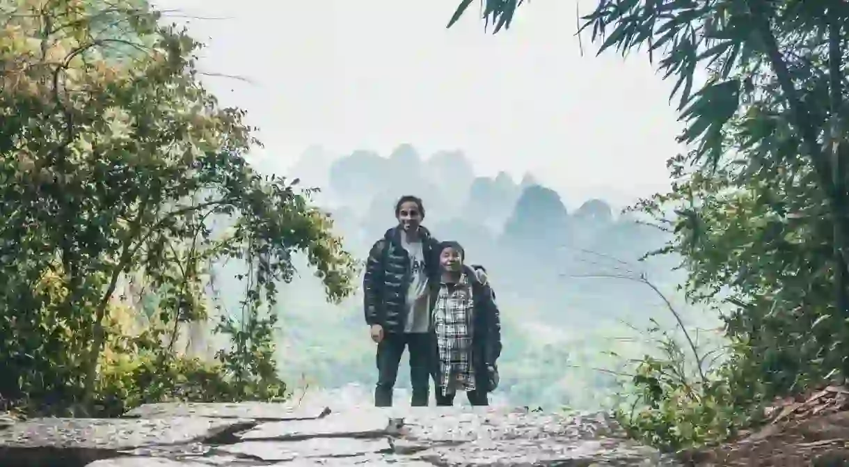 Creson and his grandma in Yangshuo, China