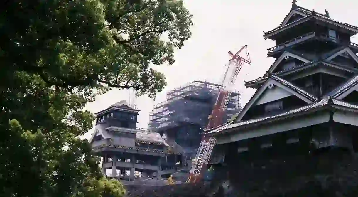 The reconstruction of Kumamoto Castle