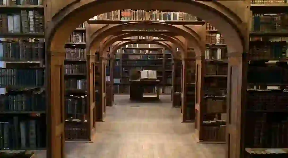 The library inside the Barockhaus Museum