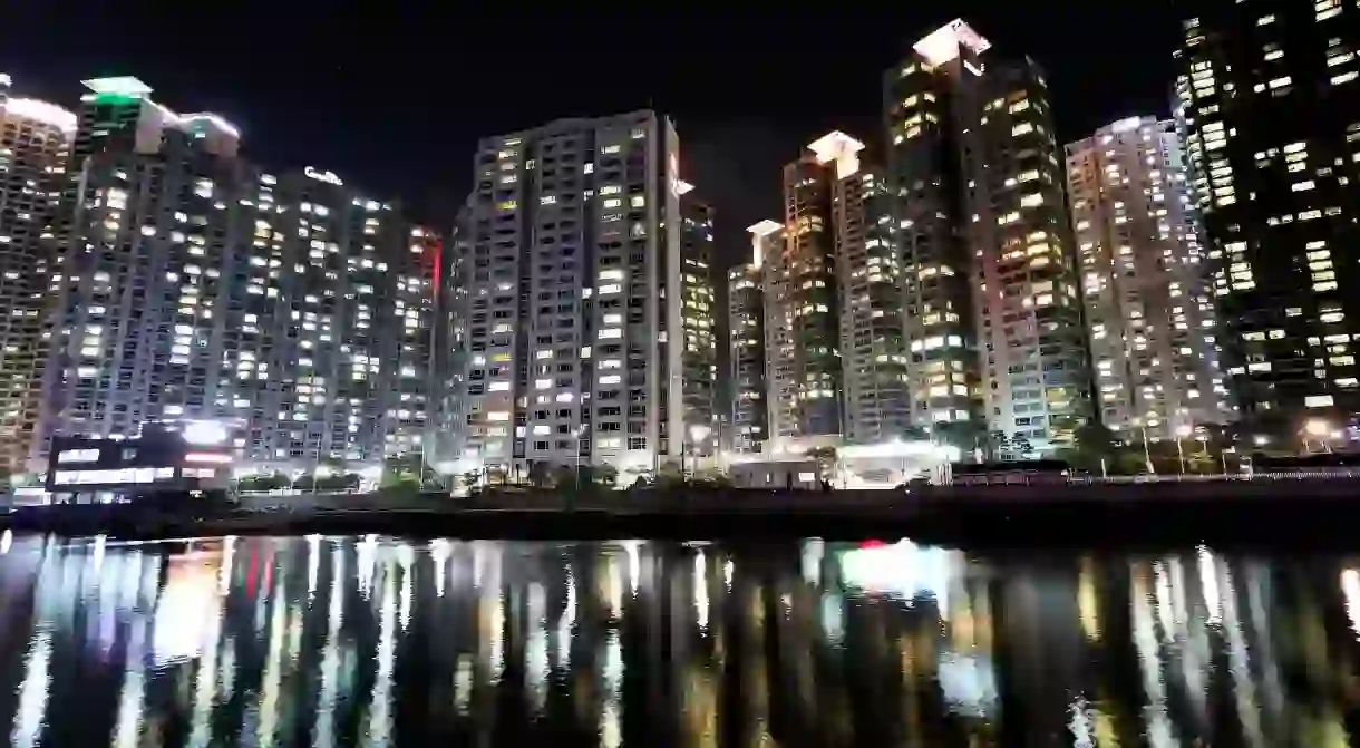 Haeundae Beach at night