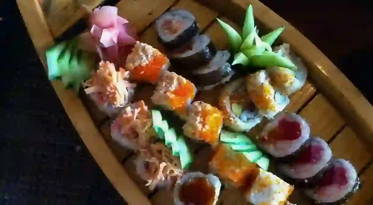 Sushi boat at Yoshi