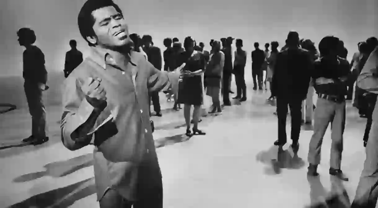 James Brown in performance in 1969