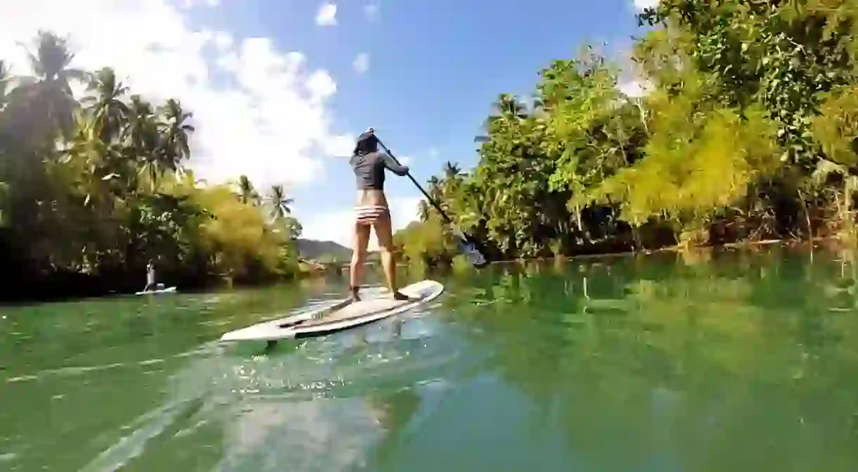 Paddle boarding in Bohol