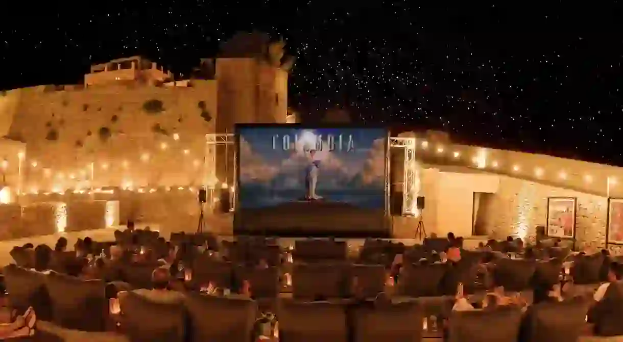 Outdoor cinema at Dalt Vila