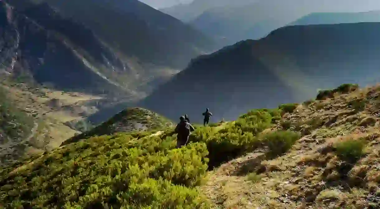 Hiking through the Picos de Europa in Spain