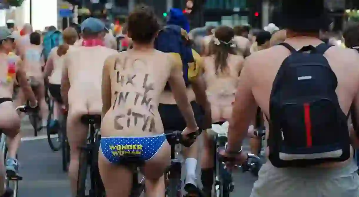 The Portland World Naked Bike Ride is just one of nearly 100 worldwide