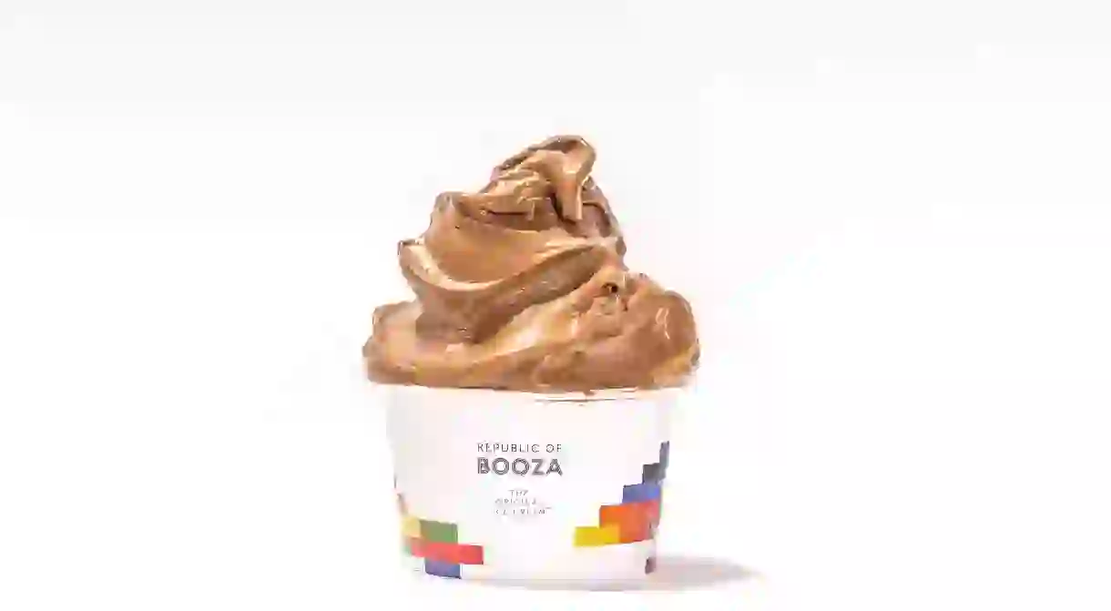 The chocolate booza is dense yet milky