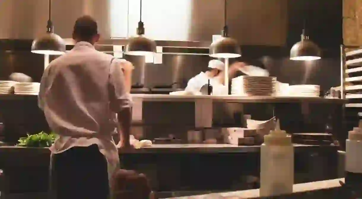 Chefs preparing a meal