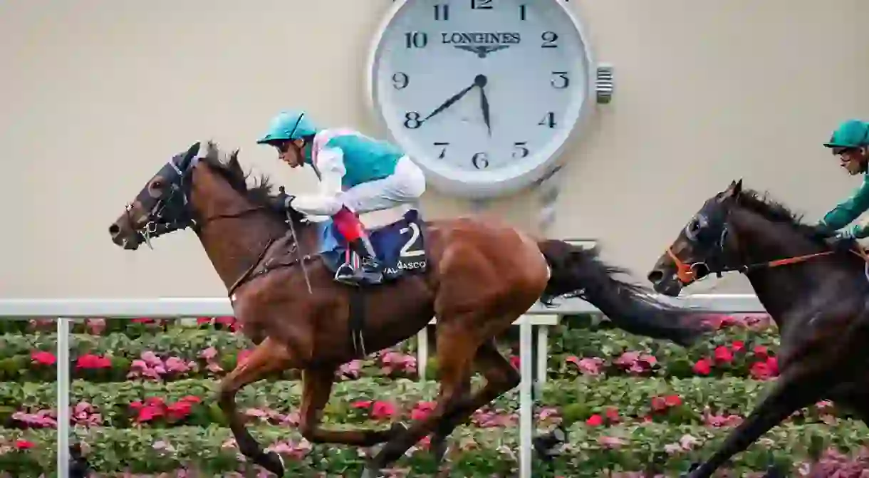 Monarchs Glen (Frankie Dettori) wins The Wolferton Stakes Listed at Royal Ascot, Horse Racing, 19 June 2018