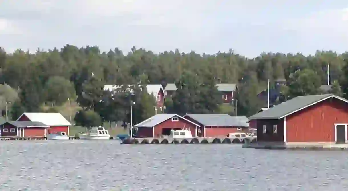 The old boat houses of Rosala, Finland