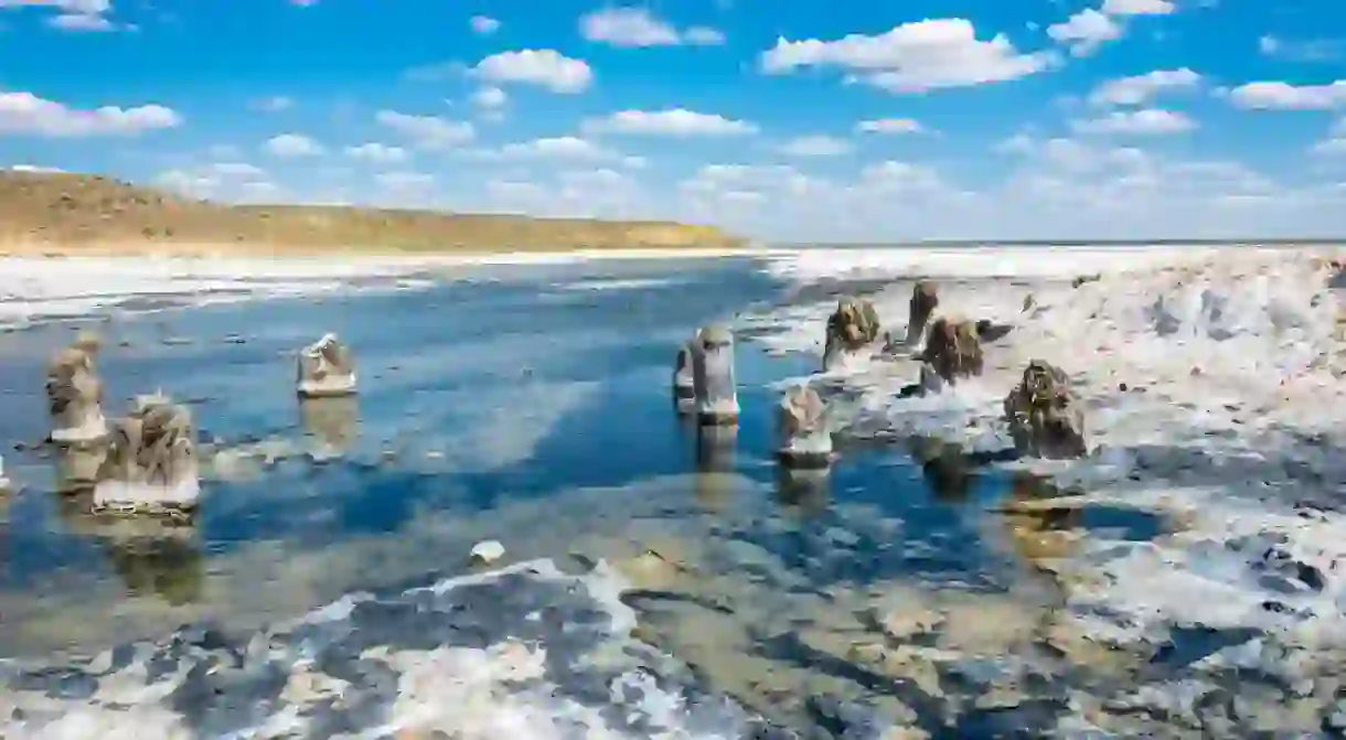 Baskunchak salt lake, Astrakhan region, Russia