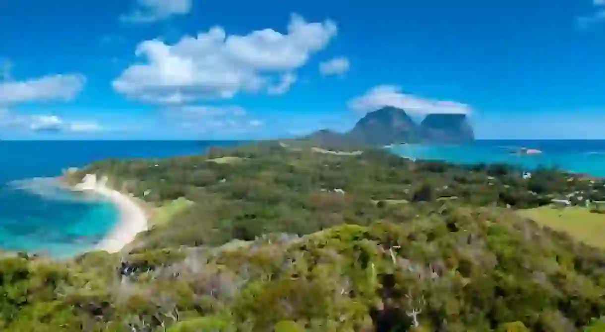 The stunning view of Lord Howe Island from Malabar cliffs