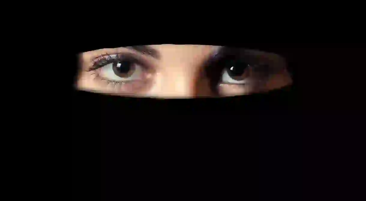 A woman wearing niqab