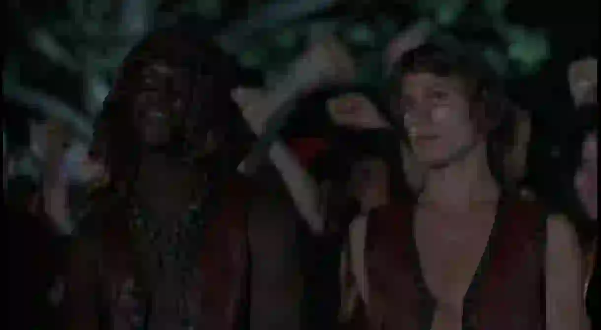 Dorsey Wright and Michael Beck in The Warriors