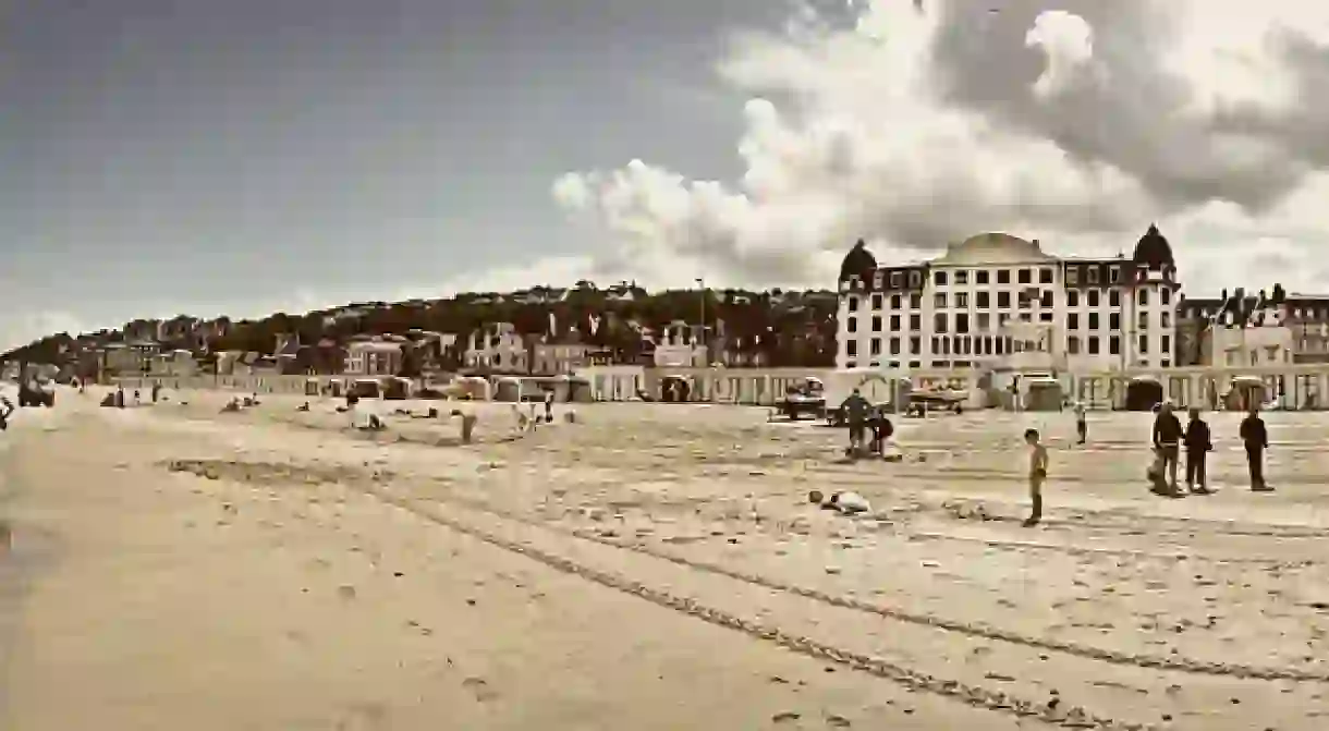 Trouville Beach in Deauville, Normandy