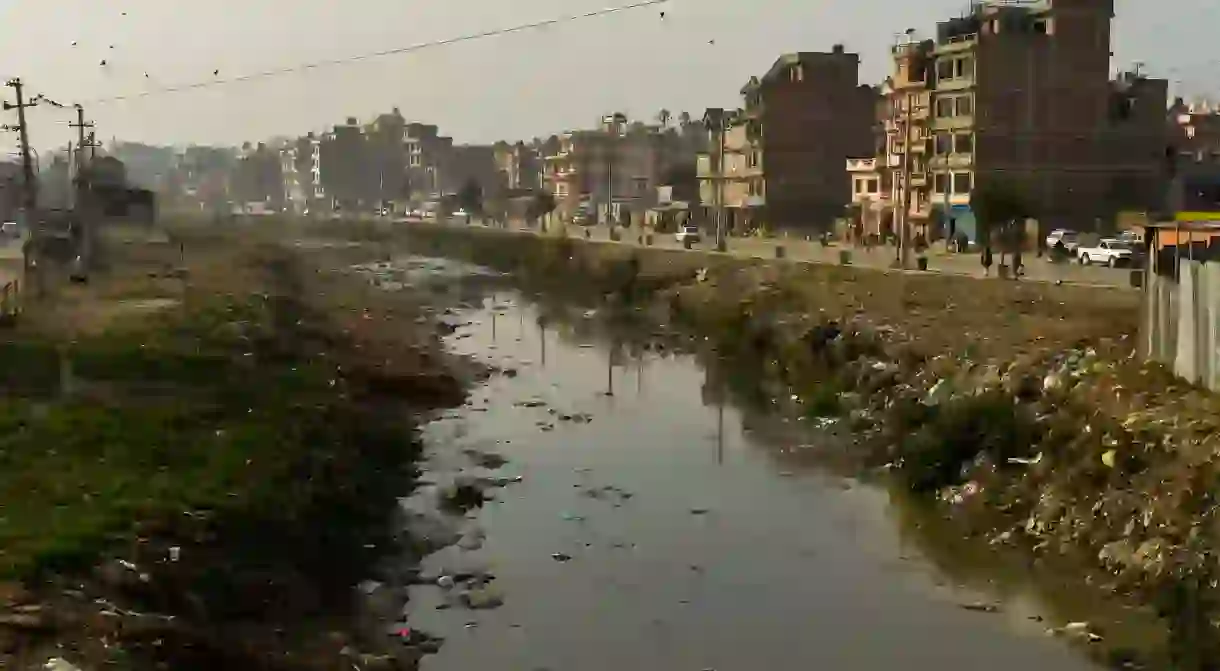 The Bishnumati River in Kathmandu is a drain that feeds into the even more polluted Bagmati River