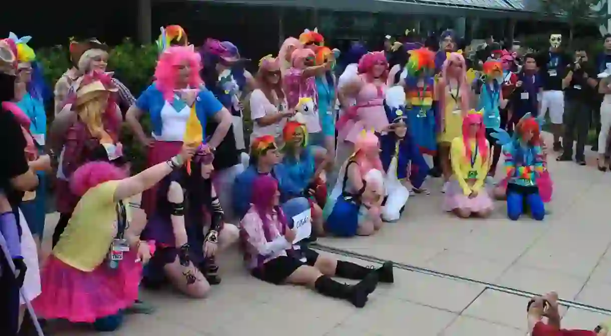 Cosplayers at BronyCon 2014.