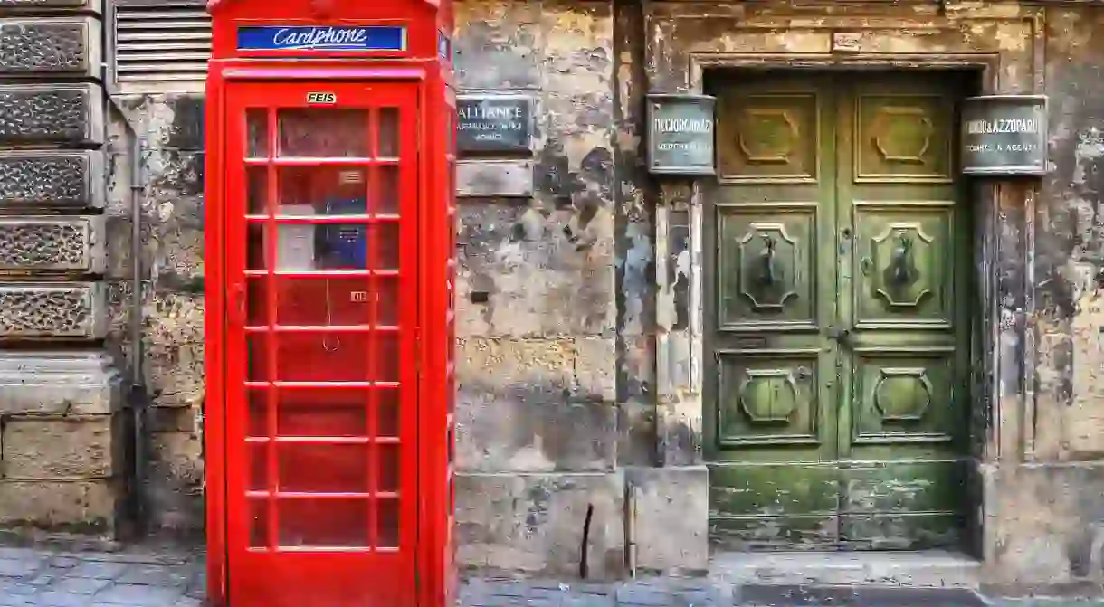 Maltese doorway and phonebox