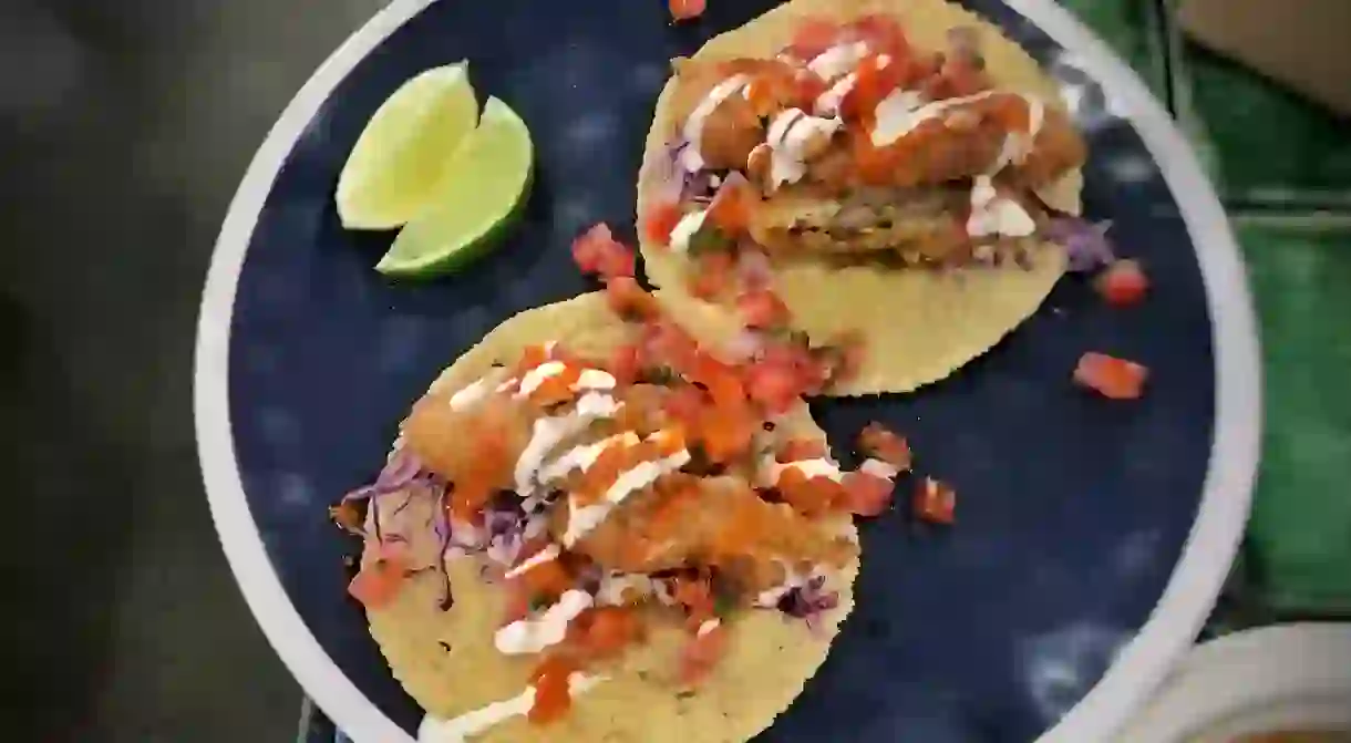 Ensenada-style fish tacos