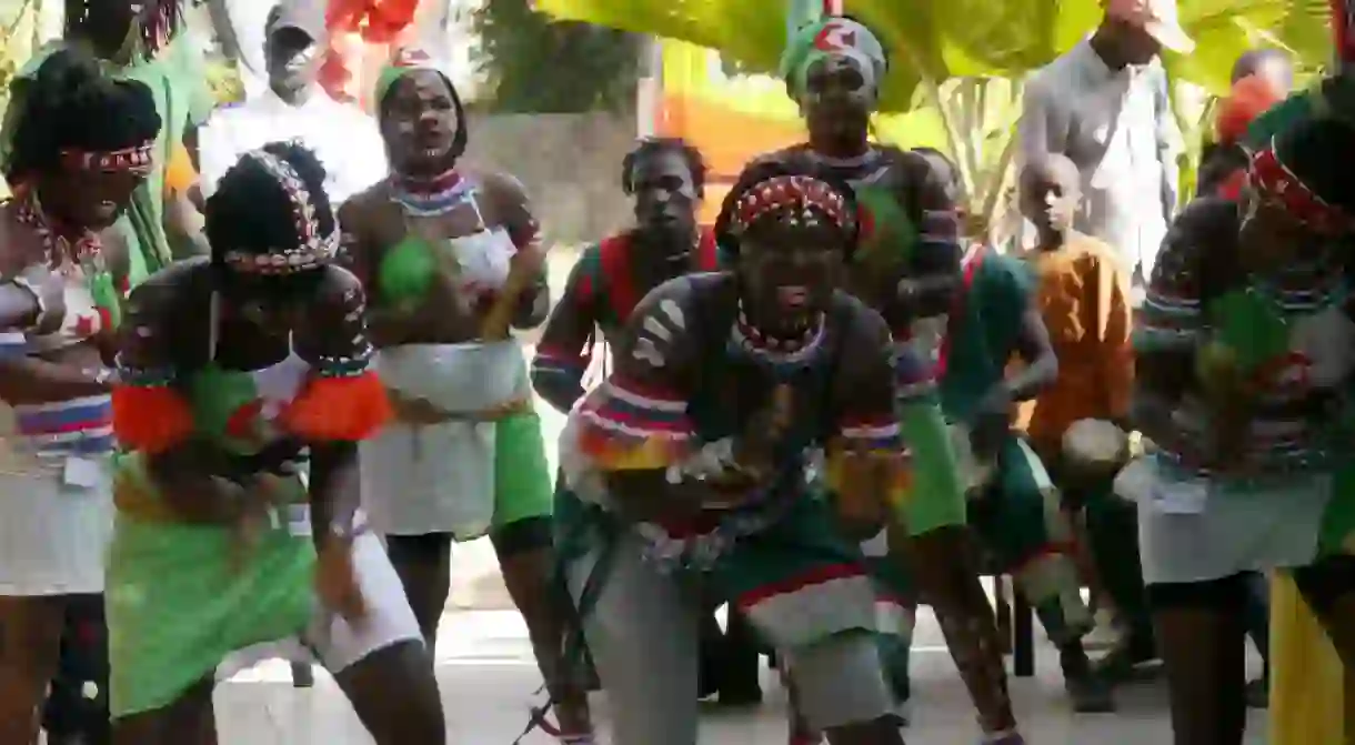 A Gambian welcome dance