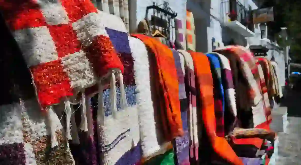 Traditional rugs for sale in the Sierra Nevadas Alpujarra region