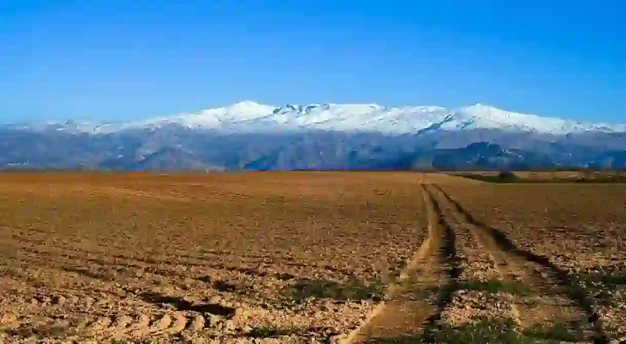 Snow-capped peaks in Spains Sierra Nevada