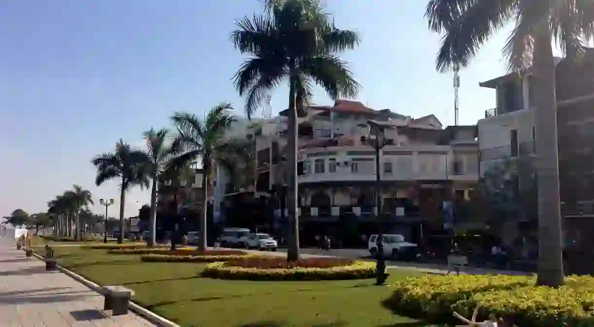 Riverside, or Sisowath Quay, in Phnom Penh, Cambodia