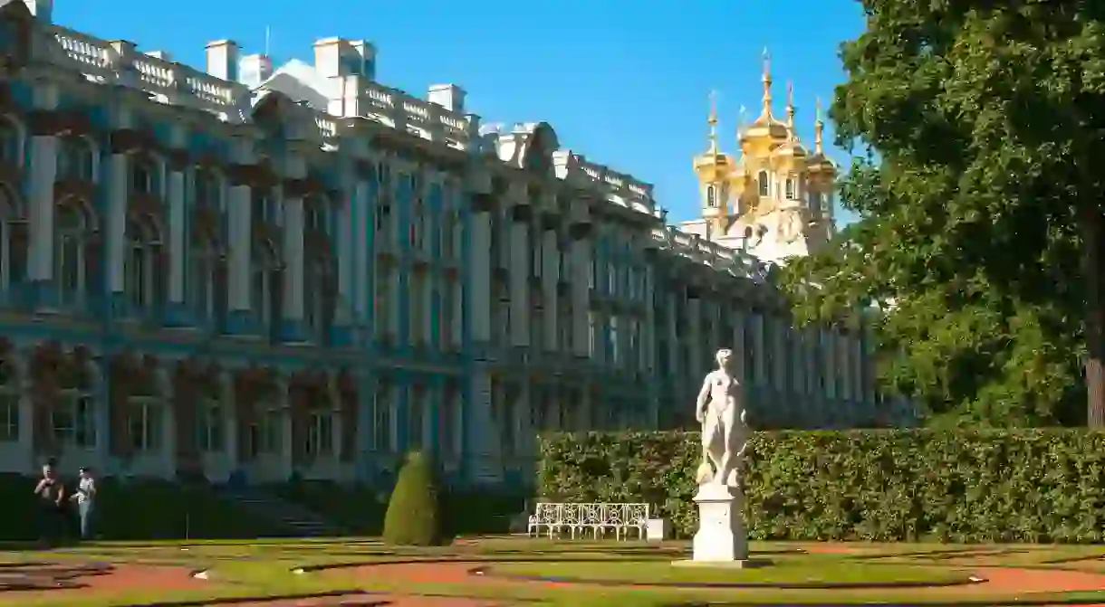 The iconic blue Catherine Palace