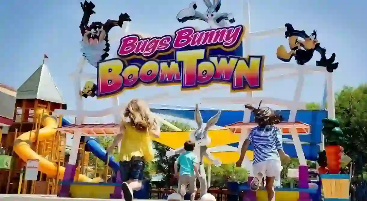 Bugs Bunny Boomtown is the kid-friendly section at Six Flags Over Texas