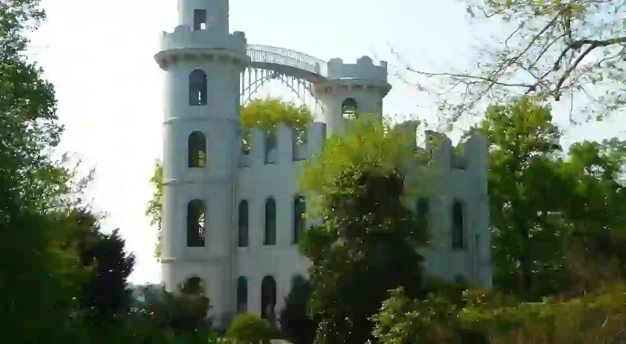 The castle at Peacock Island outside of Berlin