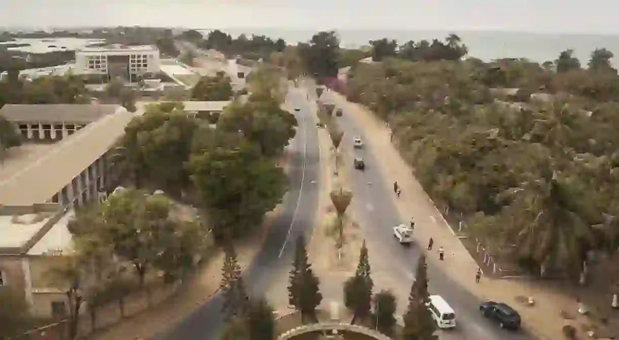 View from Arch 22 in Banjul, Gambia.