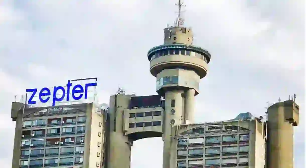 The bizarre Genex Tower in Belgrade, Serbia