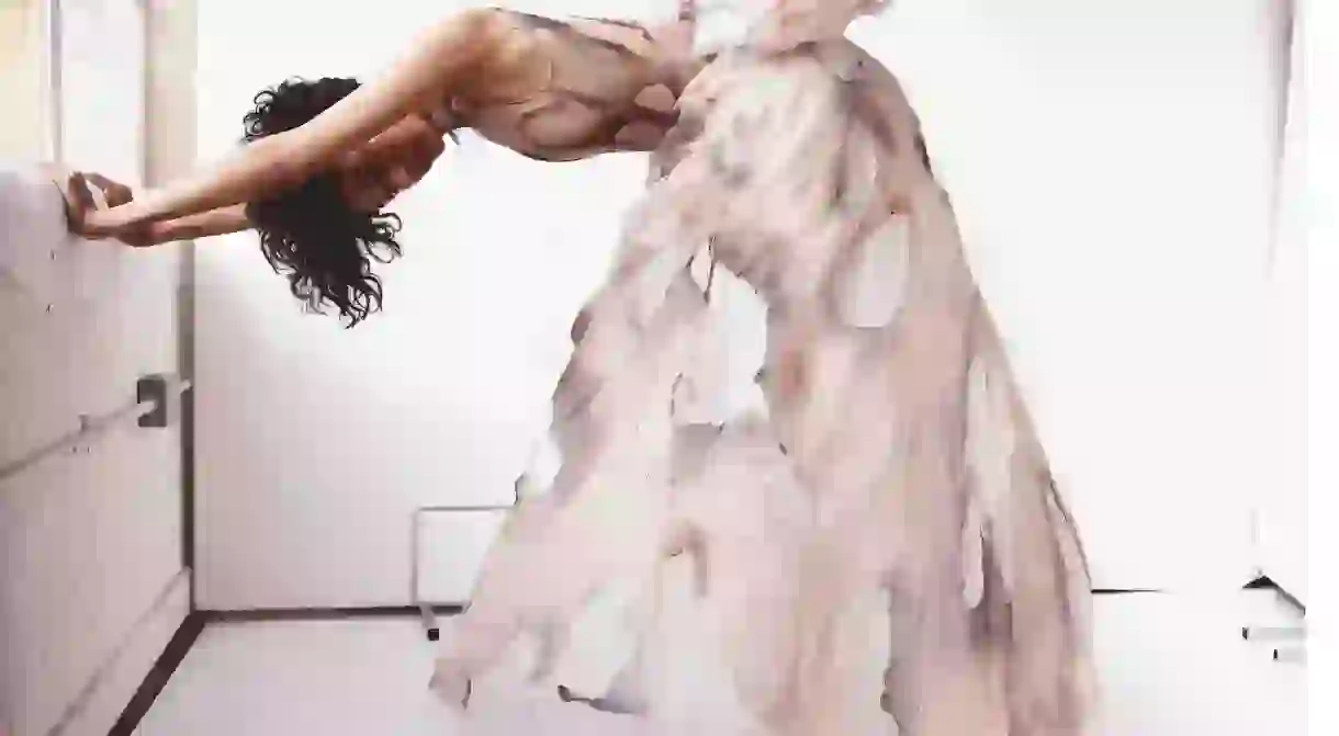 Giles Deacon haute-couture gown styled by Katie Grand, shot by Sølve Sundsbø