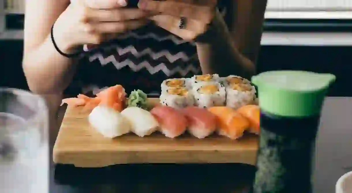 Nowadays, salmon is considered a sushi staple