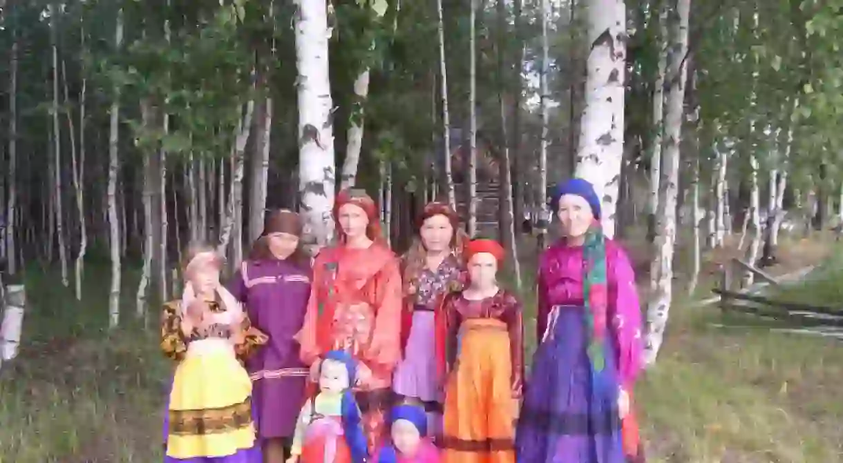 Komi people in traditional dress