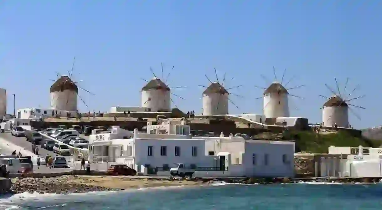 The windmills in Mykonos