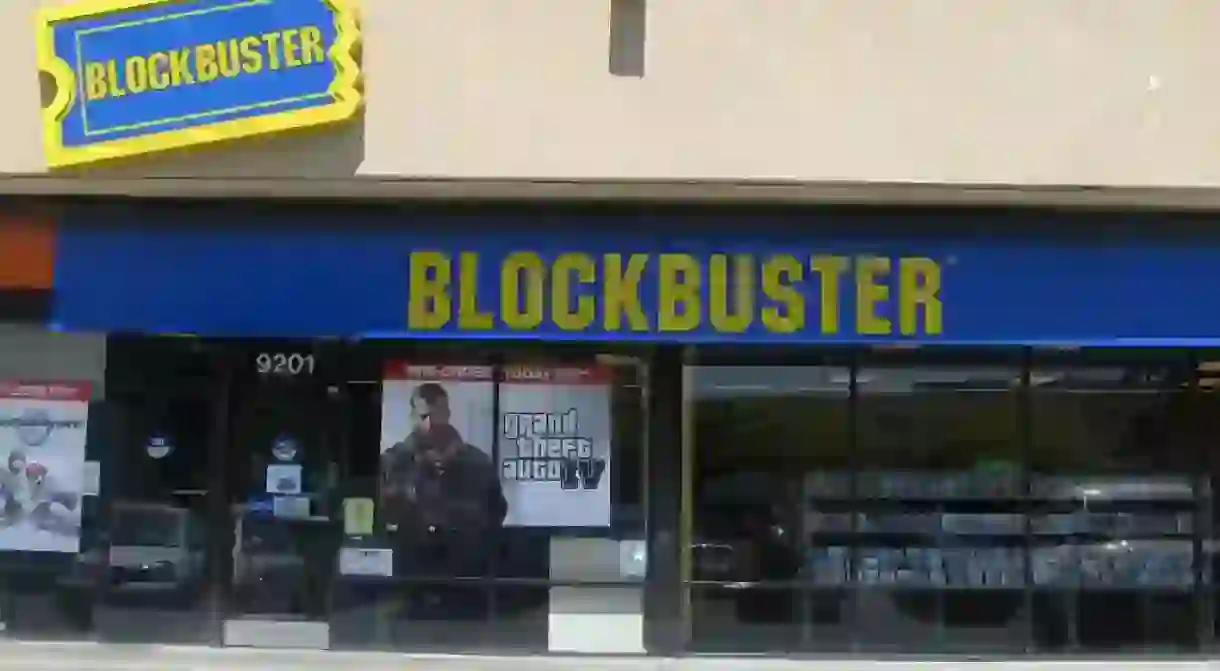 A Blockbuster store in California