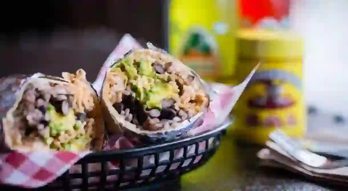 Burrito with Avocado and Black Beans