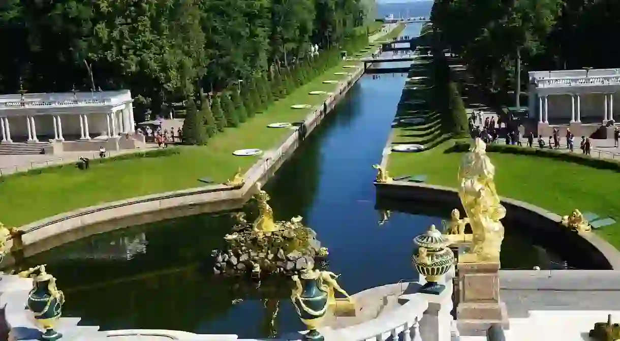 Peterhof views of the Gulf of Finland