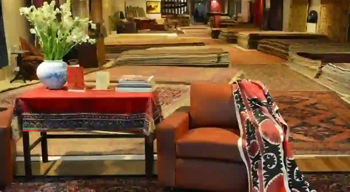 The Carpet Cellar in Delhi has antique carpets dating back to the 16th and 17th centuries