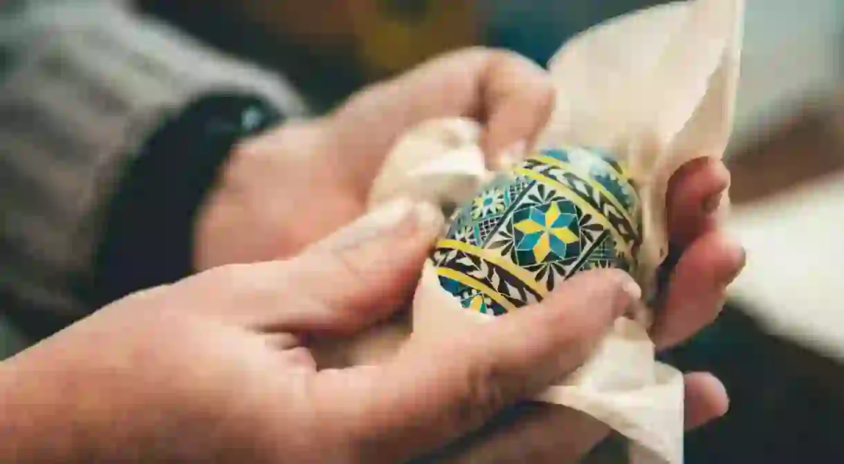 Pysanka, or painted eggs, are an important element of Ukrainian Easter celebrations