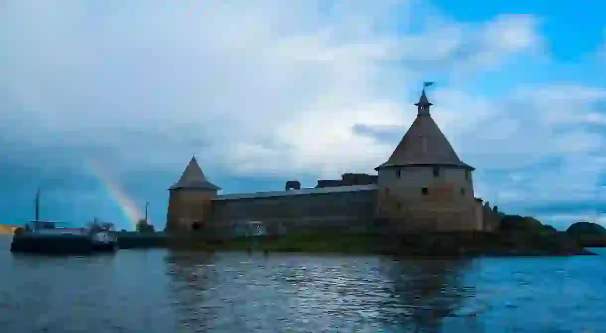 Shlisselburg Fortress is located on an island