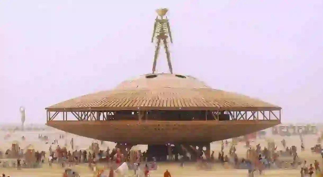 The Man is the focal effigy at the Burning Man festival