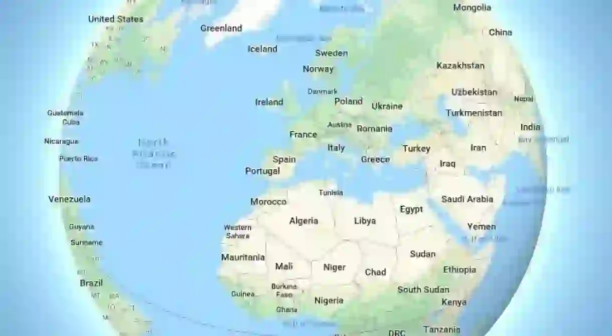 The size of Greenland and Africa are now correct