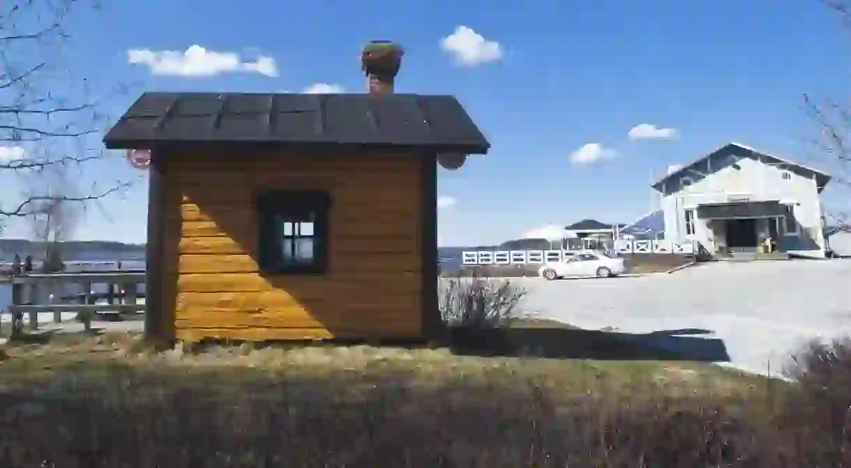 Kuappi, the worlds smallest restaurant, is located in Iisalmi, Finland.