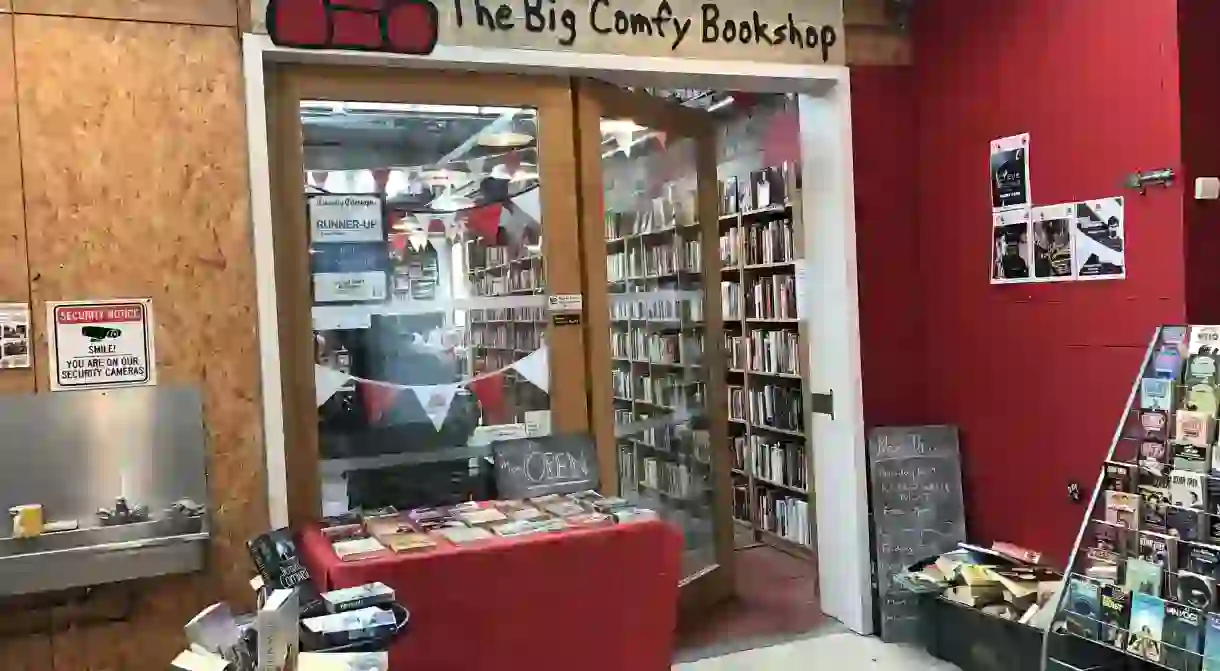 The entrance to the Big Comfy Bookshop