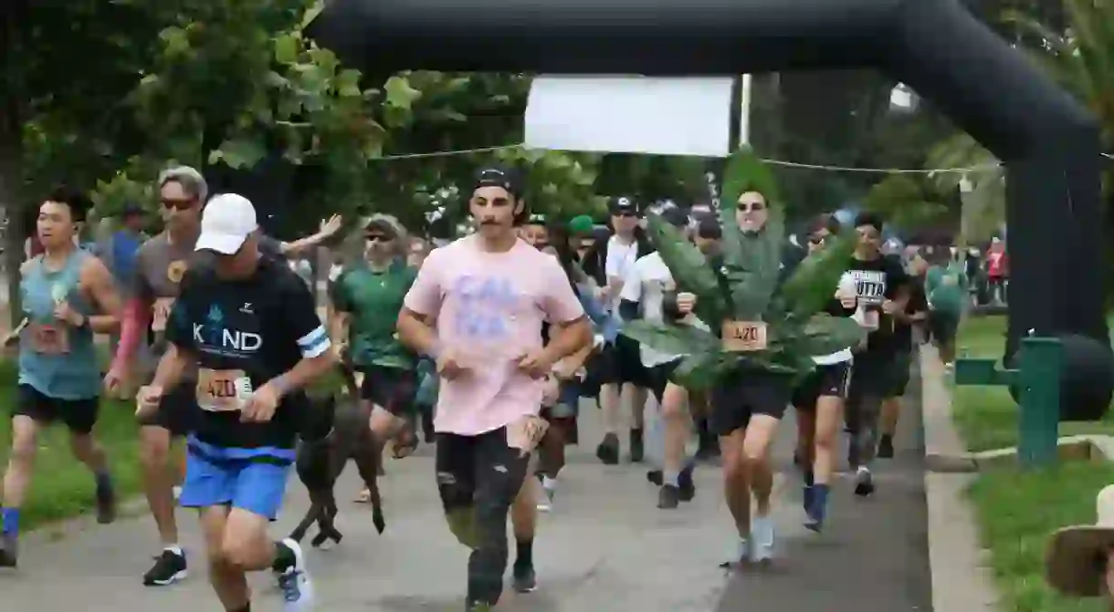 There is a 4.20-mile race at each of the 420 Games events